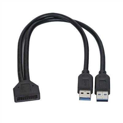 Kettős USB 3.{1}} AM–19 Pin kábel az alaplaphoz