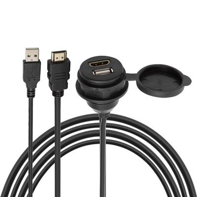 Sztereó HDMI és USB port hosszabbító vízálló kábel