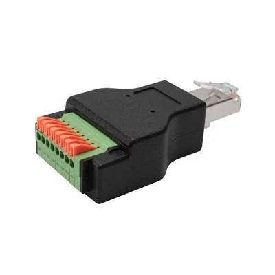 Rj45 dugó-rugó 8 tűs sorkapocs-adapter