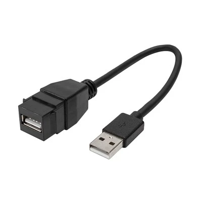 USB 2.{1}} Duga-aljzat Keystone kábel fali tányérhoz
