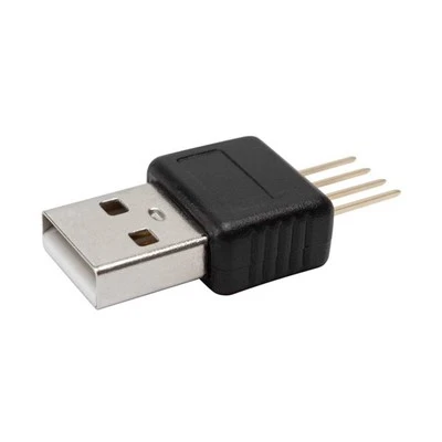 USB A dugó 4 tűs egyenes PCB csatlakozóhoz